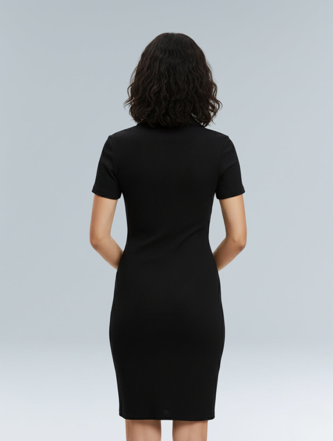 Ribbed Bodycon Mini Dress - HeyShape