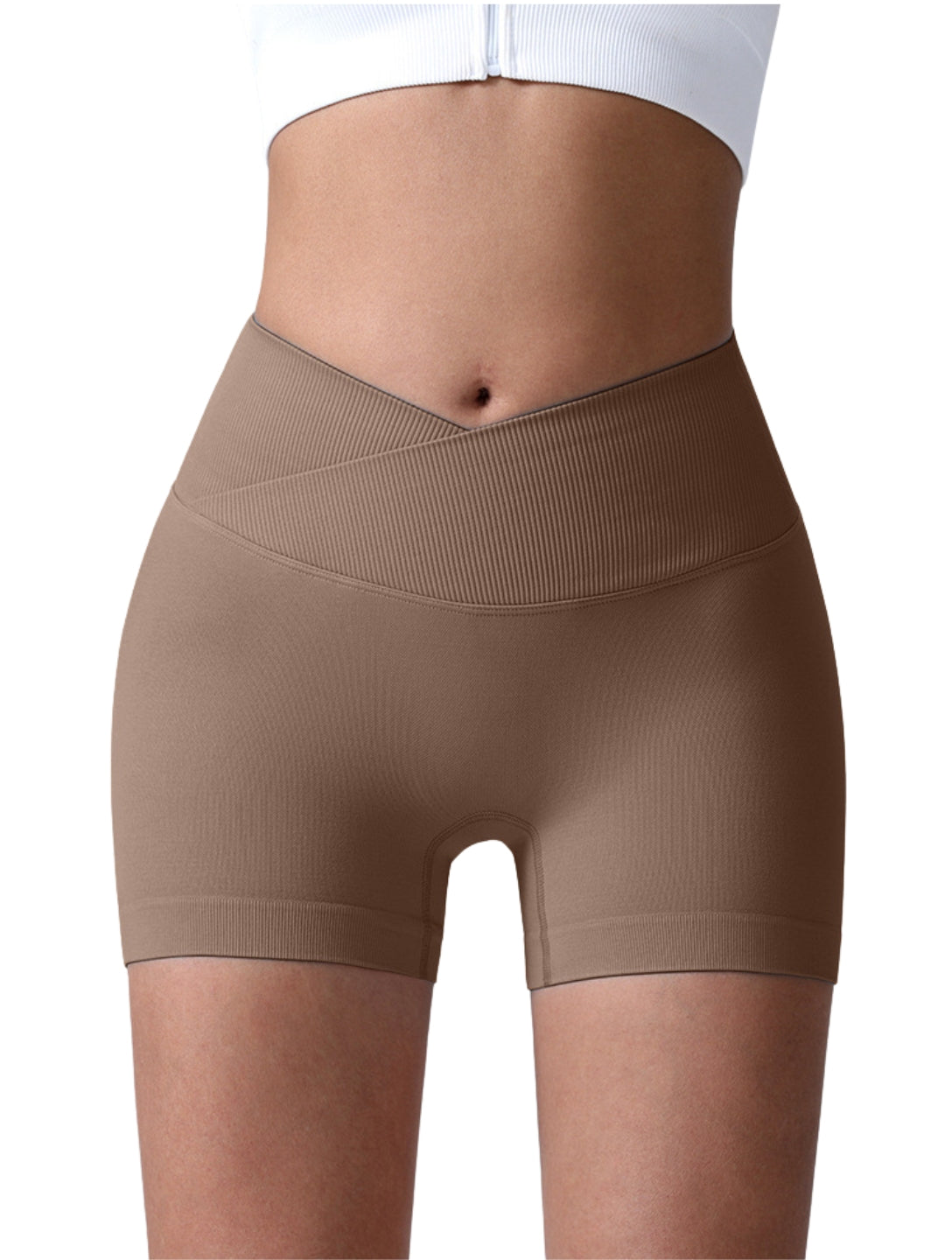 Sculpt V-Waist Scrunch Shorts - HeyShape